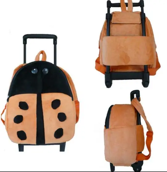 Cartoon Rolling Backpack para crianças, Travel Trolley Backpack, Baby School Bag with Wheels, Jardim de infância