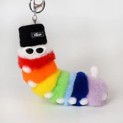 Fluffy Key Chain Accessories Plush Cute Key Chain Animal Fur Keychain Pom Pom Real Fur Keychain Ring 2021 New Arrival Fashion