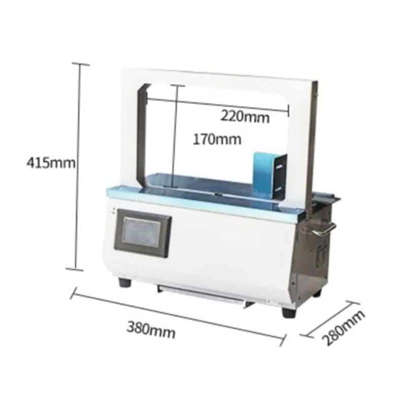 Automatic OPP tape Strapping machine Supermarket Vegetable food Tying machine Plastic tape Non glue Hot melt strapper