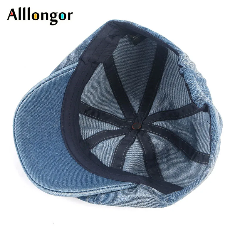 Denim Beret Hat Men Women Unisex 2024 Casual Spring Fashion Octagonal Hats Boina Masculina Reaky Blinder Newsboy Cap