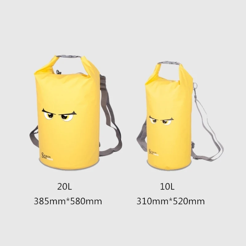 10L/20L SPORON Outdoor Seaside Beach Swimming Rafting Waterproof Bag PVC Mesh Cloth Storage Bucket Bag