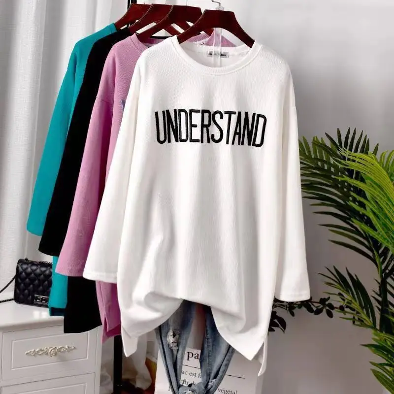 Pregnant Women Loaded Spring and Autumn New Style Korean-style Plus-sized Pregnant Women Tops Loose and Plus Clothes