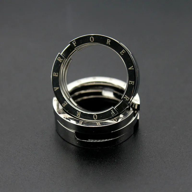 316L Silver color Stainless Steel Deformable Ring Women Men Wedding Jewlery Couple Rings Forever Lovers Gift
