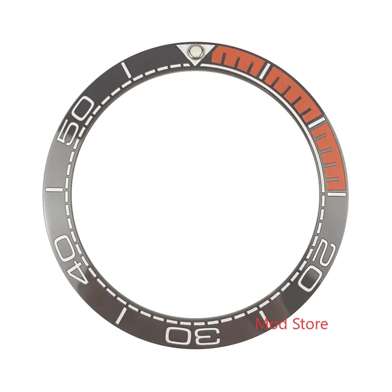 Luminous Pip 38mm 1/4 Orange Black/Gray Ceramic Bezel Insert Set For Sub Diver Sea Master SKX007/009 Watch Replace Accessories