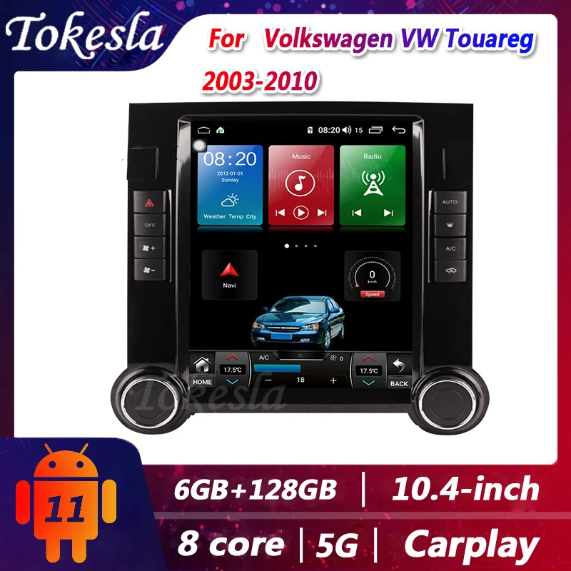 

Tokesla для Volkswagen VW Touareg автомобильный dvd-плеер Android 2 din стерео ресивер Tesla центральный мультимедийный плеер Gps навигация MP5