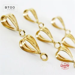 14K Gold Filled Small Locket Bail Wholesale Supplies for Jewelry Making Handmde DIY Accessories Gold Jewelry Findings