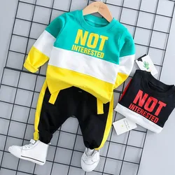 Spring Autumn Baby Boy Girl Clothing Set Cotton Kids Toddler Letter Sport Suit For Infant Long Sleeve T-Shirt + Pants Outfit