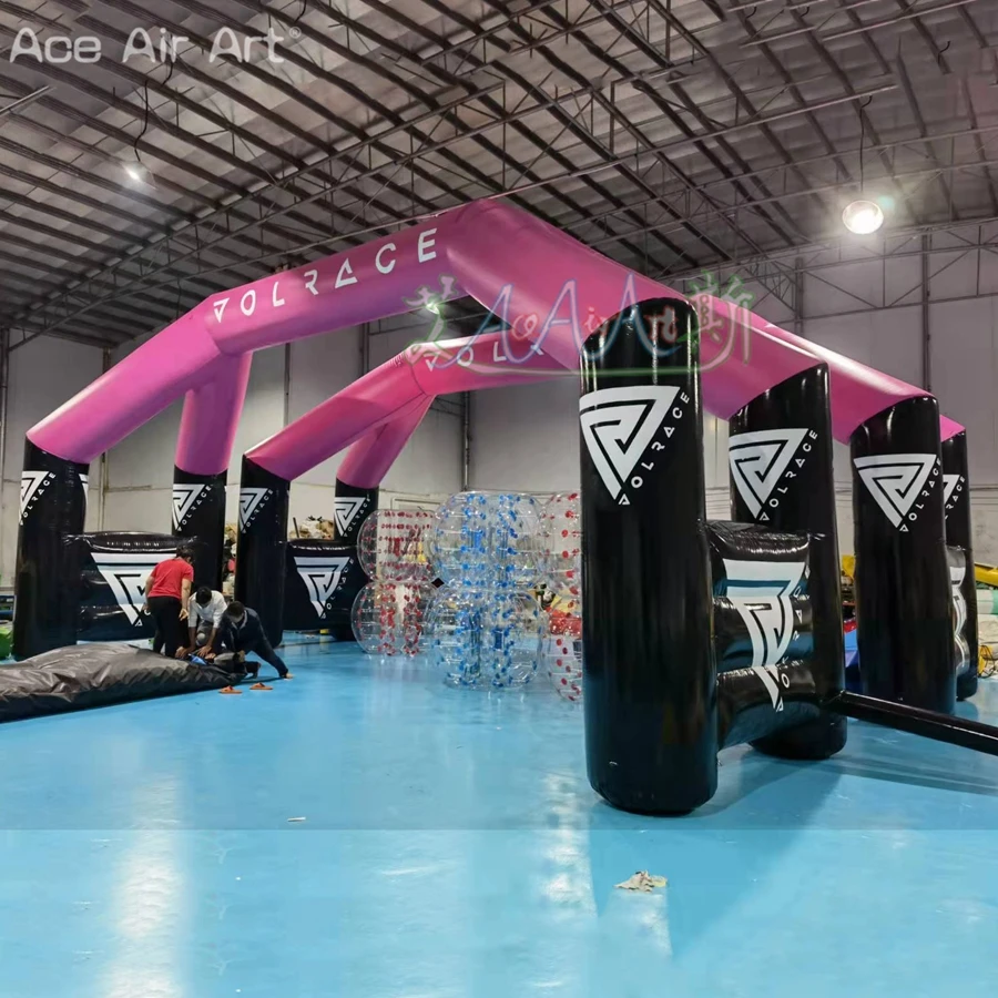 Reusable 10x5m Giant Airtight Arch,Inflatable Start Finish Line Archway With Logo Sticker On Top For Sale Made By Ace Air Art