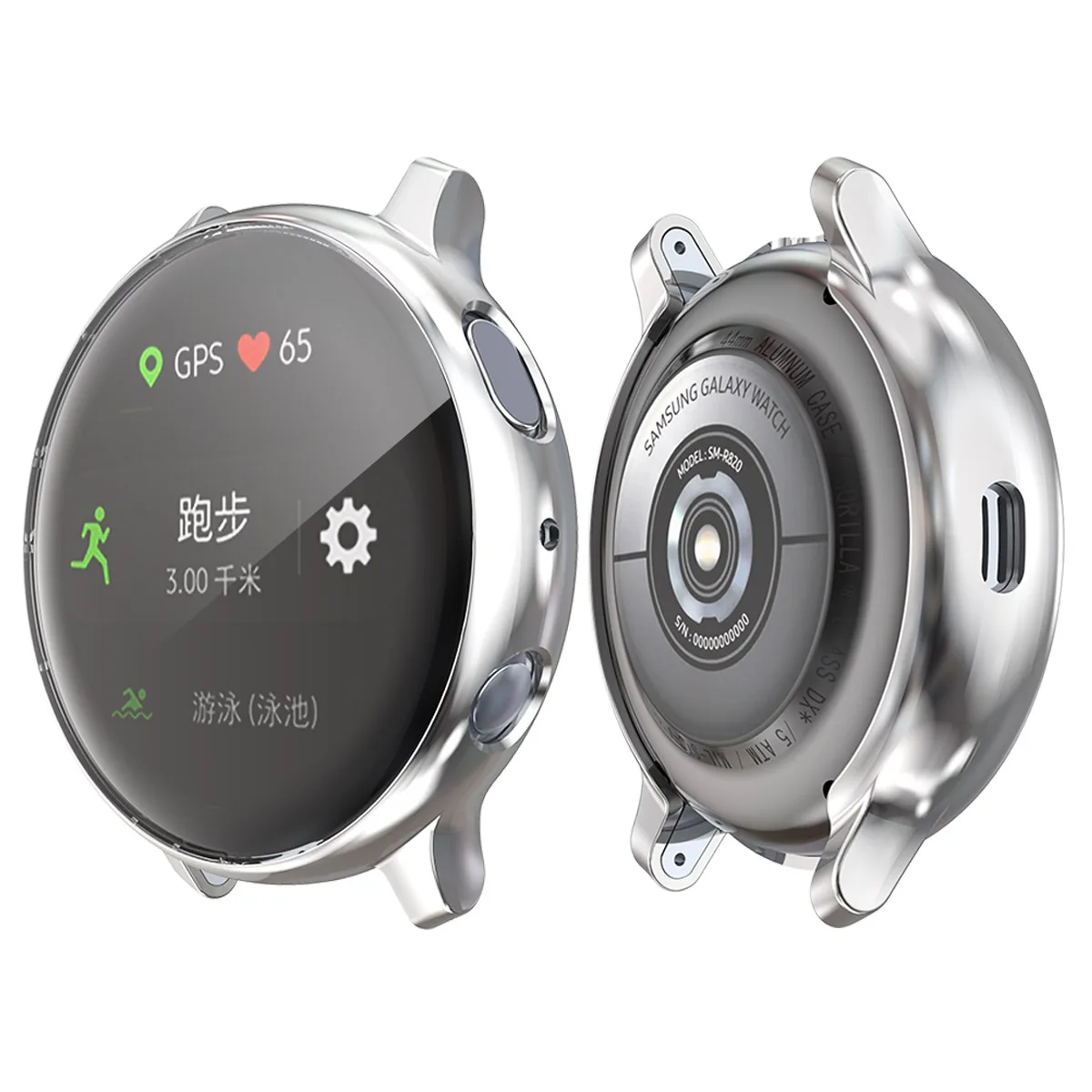 Correa y funda 2 en 1 para Samsung Galaxy Watch Active 2, 44mm, 40mm, cubierta protectora completa, Correa de Metal para reloj inteligente