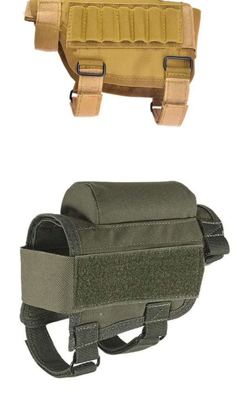 ANSNOW Borsa Porta Munizioni Pieghevole da Caccia, Porta Proiettili per Fucile, Porta Cartucce per Fucile, 14 Proiettili, Marsupio Tattico Molle (3 Colori Opzionali)/Nero