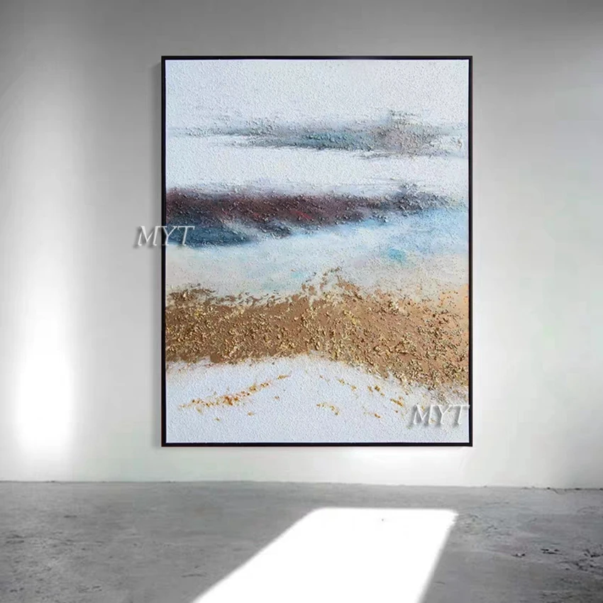 Unframed Heavy Textured Abstract Acrylic Painting Wall Art Canvas Artwork Hand-painted Wall Picture From Photo For Living Room