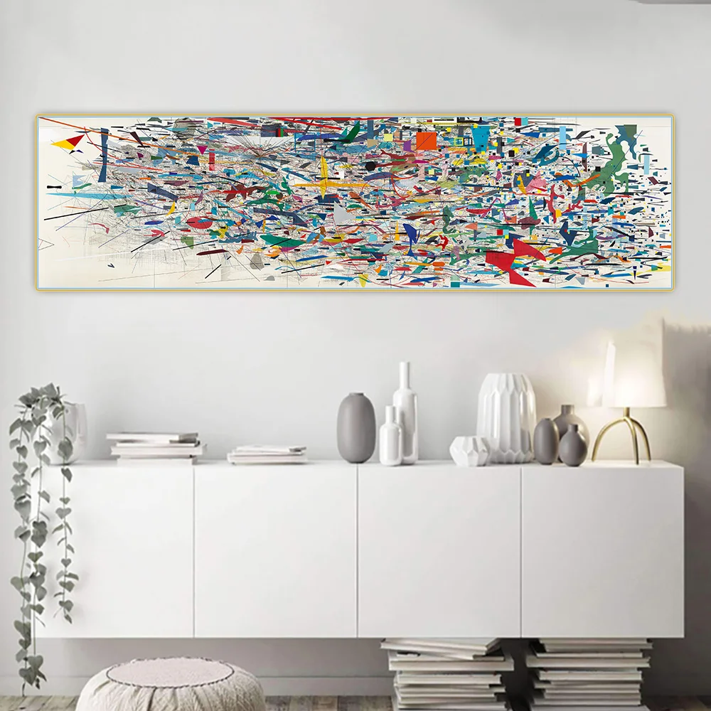 

Citon Julie Mehretu《Muralem,2009》Abstract Canvas Art Oil Painting Artwork Poster Picture Wall Decor Background Home Decoration