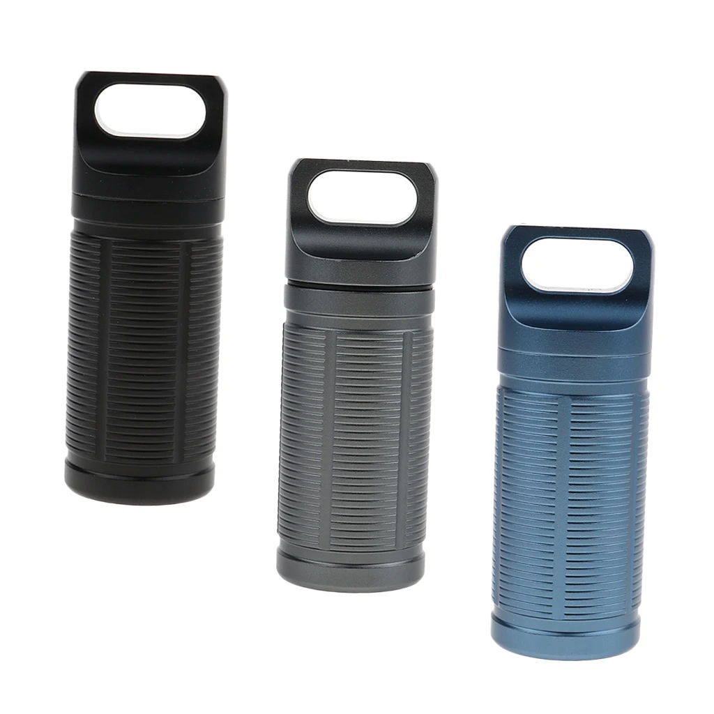 3pcs Waterproof Outdoor Titanium Pill Box Case Medicine  Container