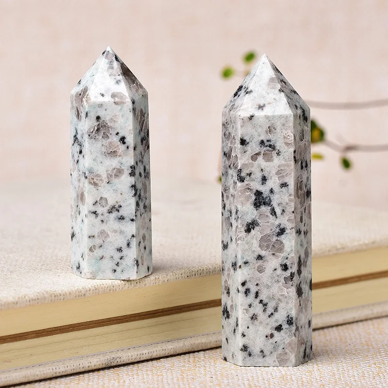 1pc Natural Crystal Point Healing Stone Tower Tianshan Blue Quartz Wand Beautiful Ornament for Home Decor Energy Stone Pyramid