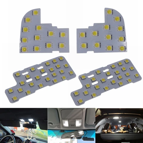 4 шт./компл. 5050 SMD светодиодный льные светодиодные внутренние купольные лампы для чтения купольные лампы для Honda CRV 2006 2007 2008 2009 6000K 12 В