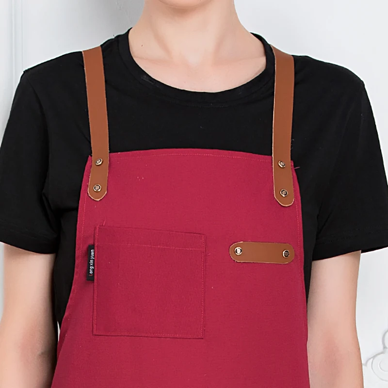 Unisex Fashion Chef Cook Kitchen Apron Coffee Shop Hairdresser Sleeveless Work Uniform Bib Work Clothing Antifouling Aprons