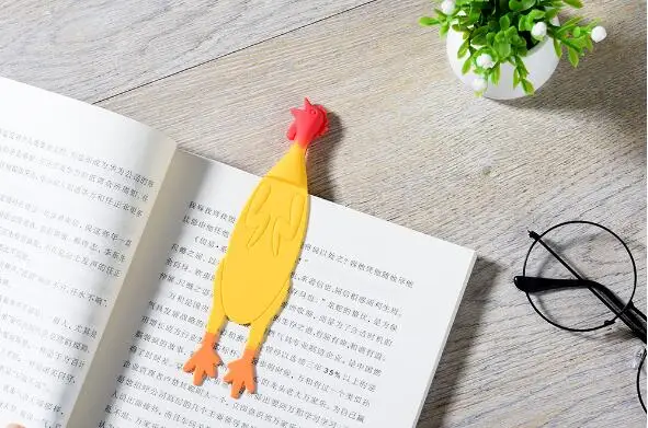 Scream chicken bookmark creative silicone bookmark scream chicken bookmark