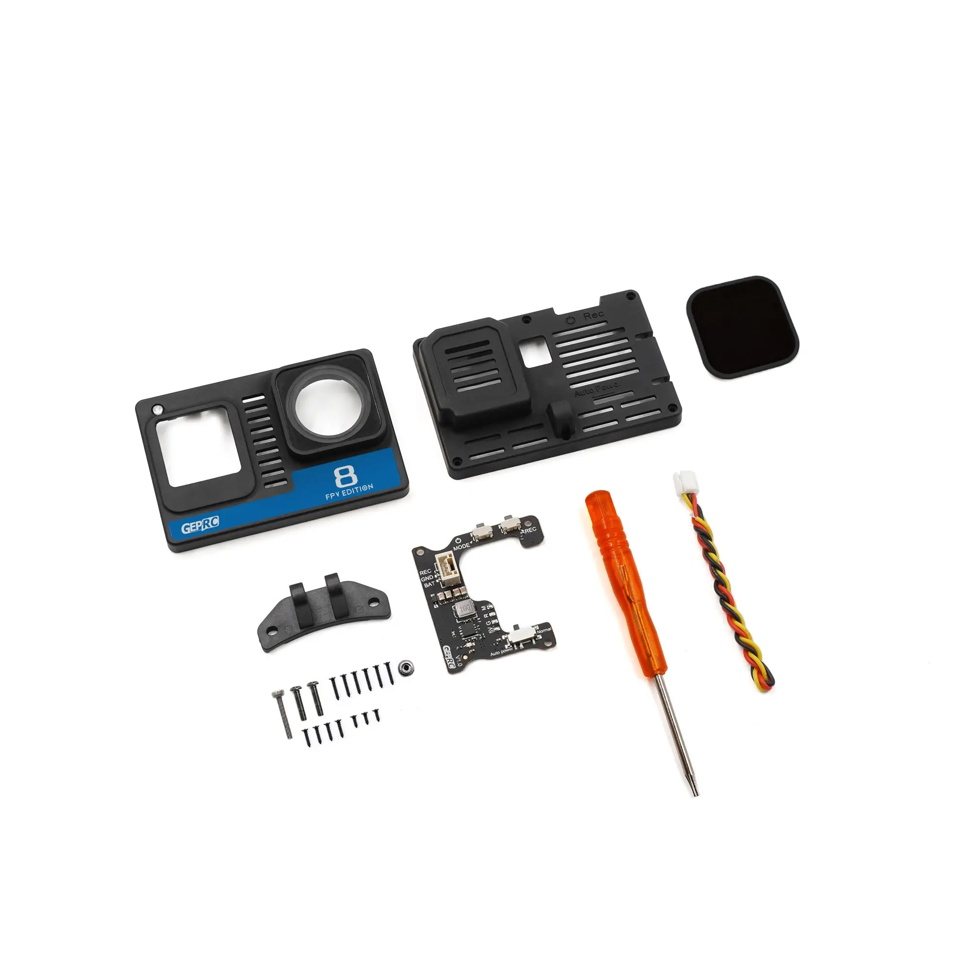 Geprc Naked Fpv Camera Compatibel Met Gopro8 Hoesje Met Bec Board Nd16 Filter Uv Lens Voor Rc Diy Fpv Racing Drone