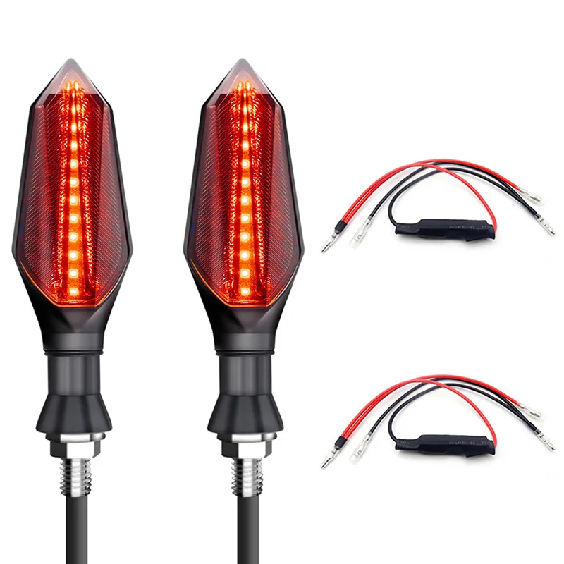 LED Motorcycle Turn Signals Light Tail Flasher Flowing Water Blinker Bendable Flashing Lights FOR Honda cbr f4 cub cbr1000rr 