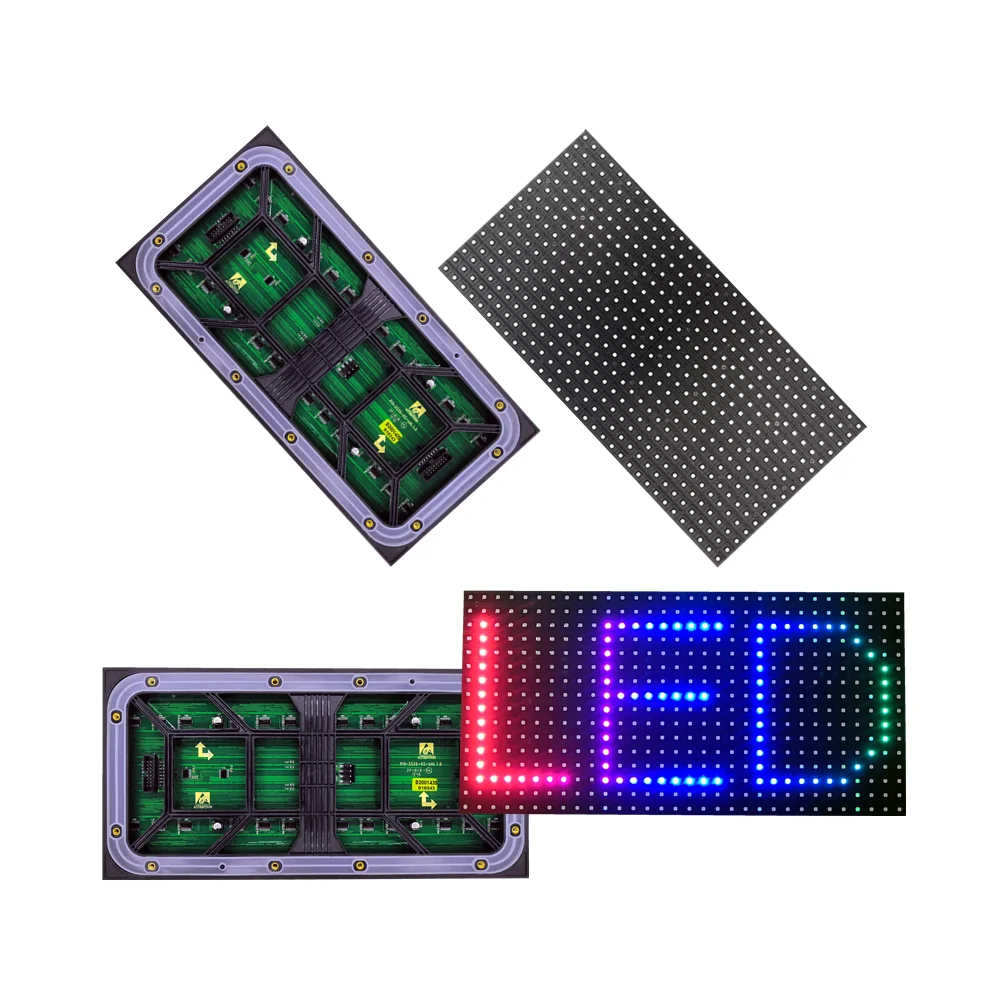 LED Display Screen Outdoor Module P10 Full Color RGB 3IN1 SMD3535 1/4S Scan 320x160mm 32x16Pixel Fixed Matrix Sign