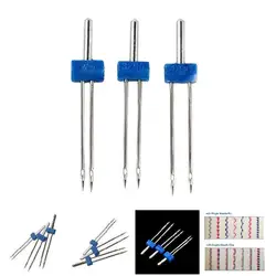 3 Pcs/ Set Durable Double Twin Needles Pins Sewing Machine Accessories Supplies xqmg Sewing Tools & Accessory DIY Apparel Sewing