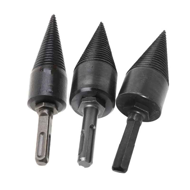 Firewood Machine Drill Wood Cone Reamer Punch Driver Drill Bit Split Drilling Tools