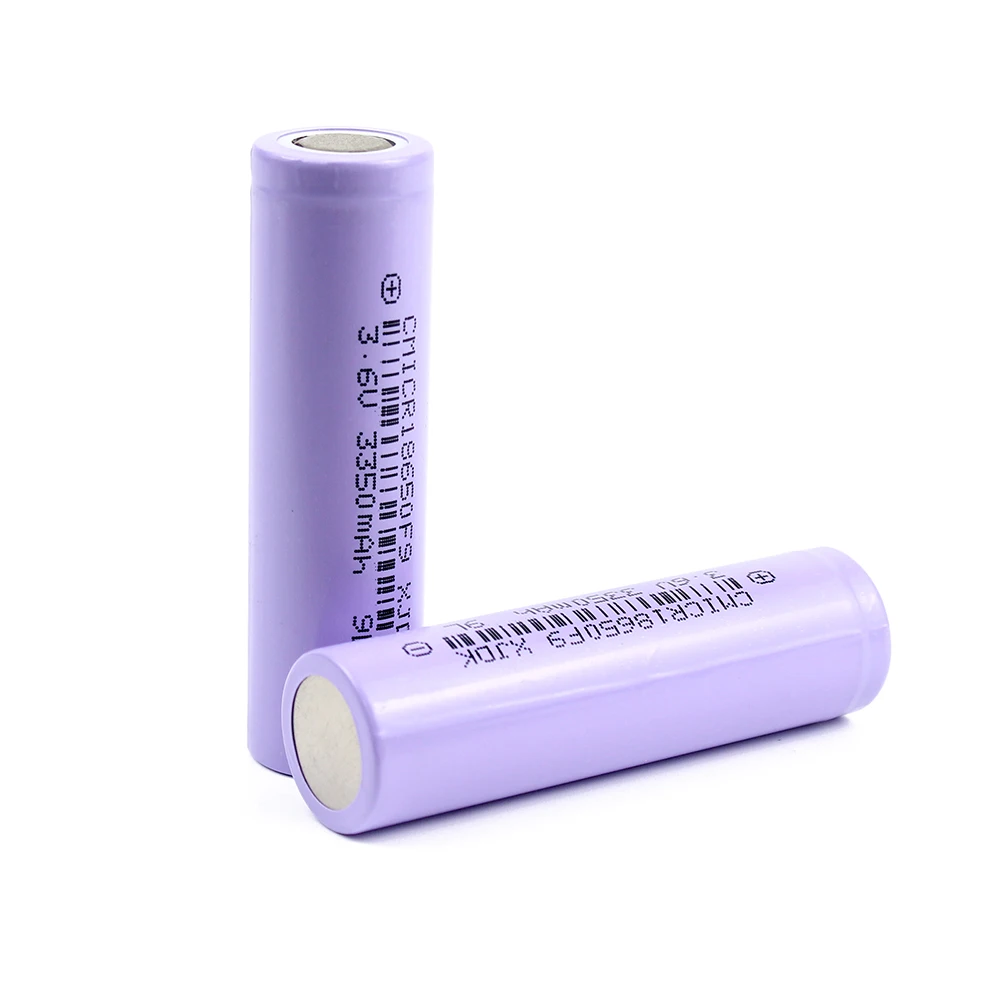 18650 Lithium Batteries 3.7V 3350mAh Rechargeable Cell Flat Top Large Capacity For Headlight Solar System Kid\'s Toy