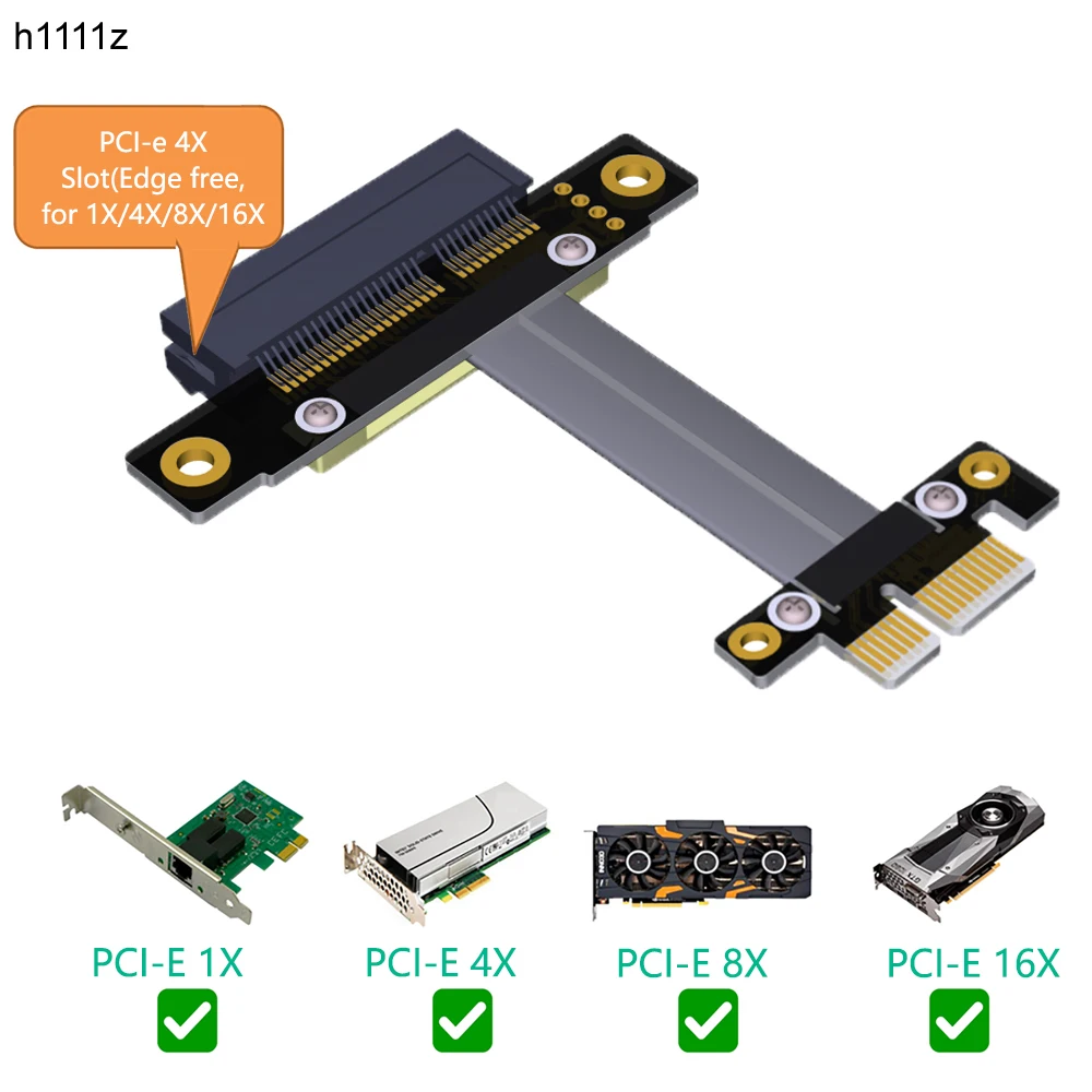 

NEW PCI Express PCIE Riser Flex Relocate Cable PCI-E 1X to 4X Slot Riser Card Extender Extension Ribbon for Bitcoin Miner Mining