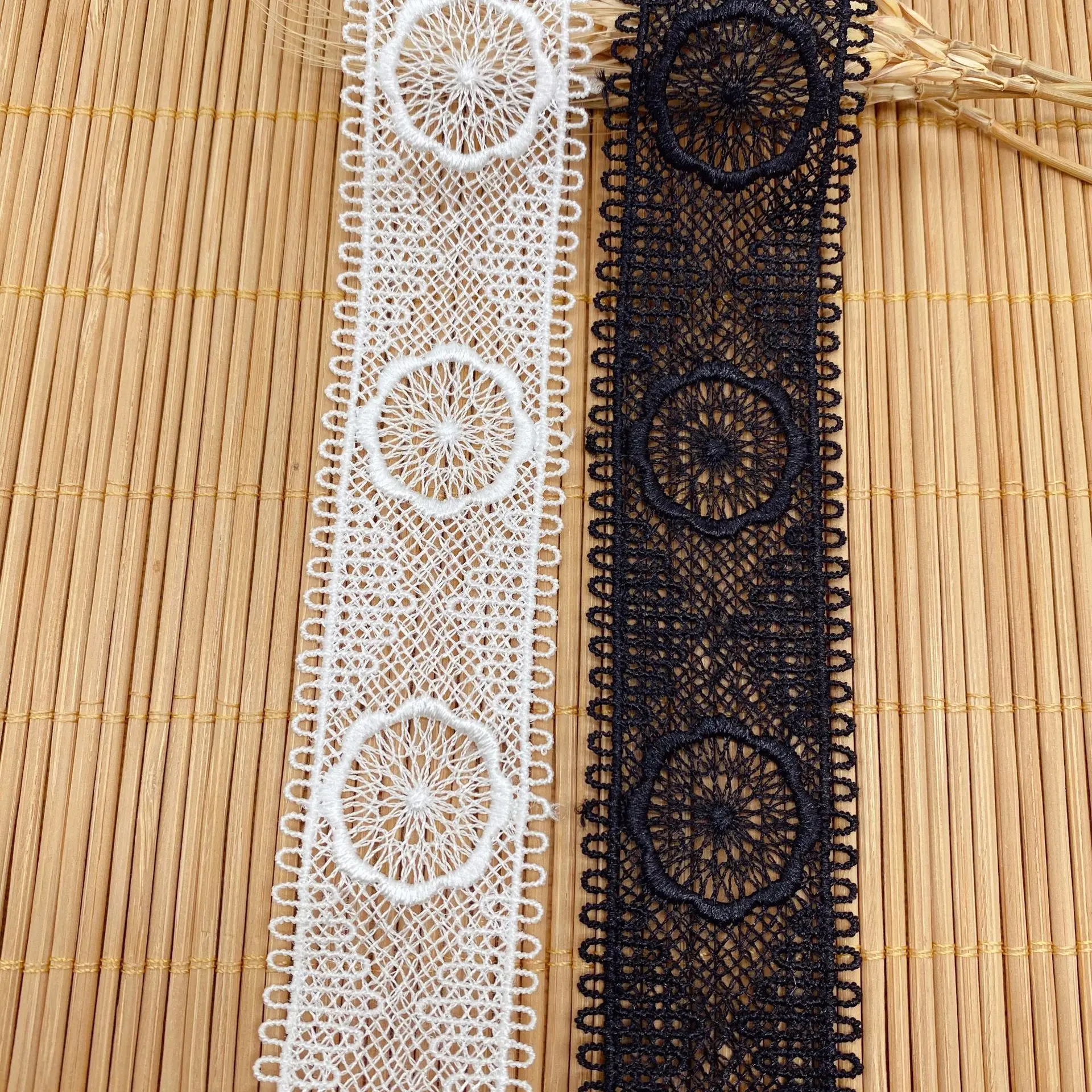 Bilateral Hollow embroidery Arc Edge Mountain Water Soluble Lace DIY Wedding Necklace underwear Lolita Garment accessories