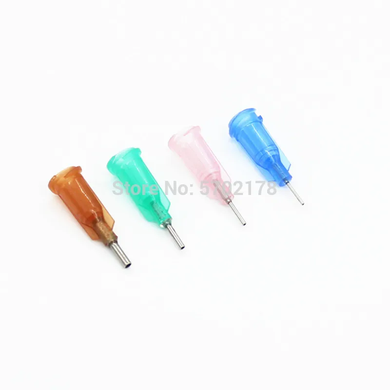 Dispensador de agulhas de plástico com 100 peças, dispensador de agulhas de precisão, suprimentos de dispensação, parafuso de assento de plástico, agulha de distribuição, 1/4 polegadas