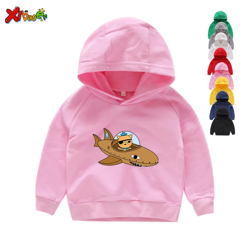 Kids Boys and Girls Clothing Cartoon Hoodies Boys Clothes 6T Sweatshirts Camiseta Menino Octonauts Kids Pink Hoodies Sweatshirts