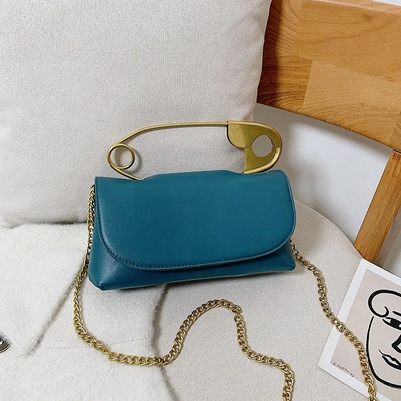 Pin Purse Handbag Ladies Personality Hand bag Women Purses Square Designer Shoulder Bags