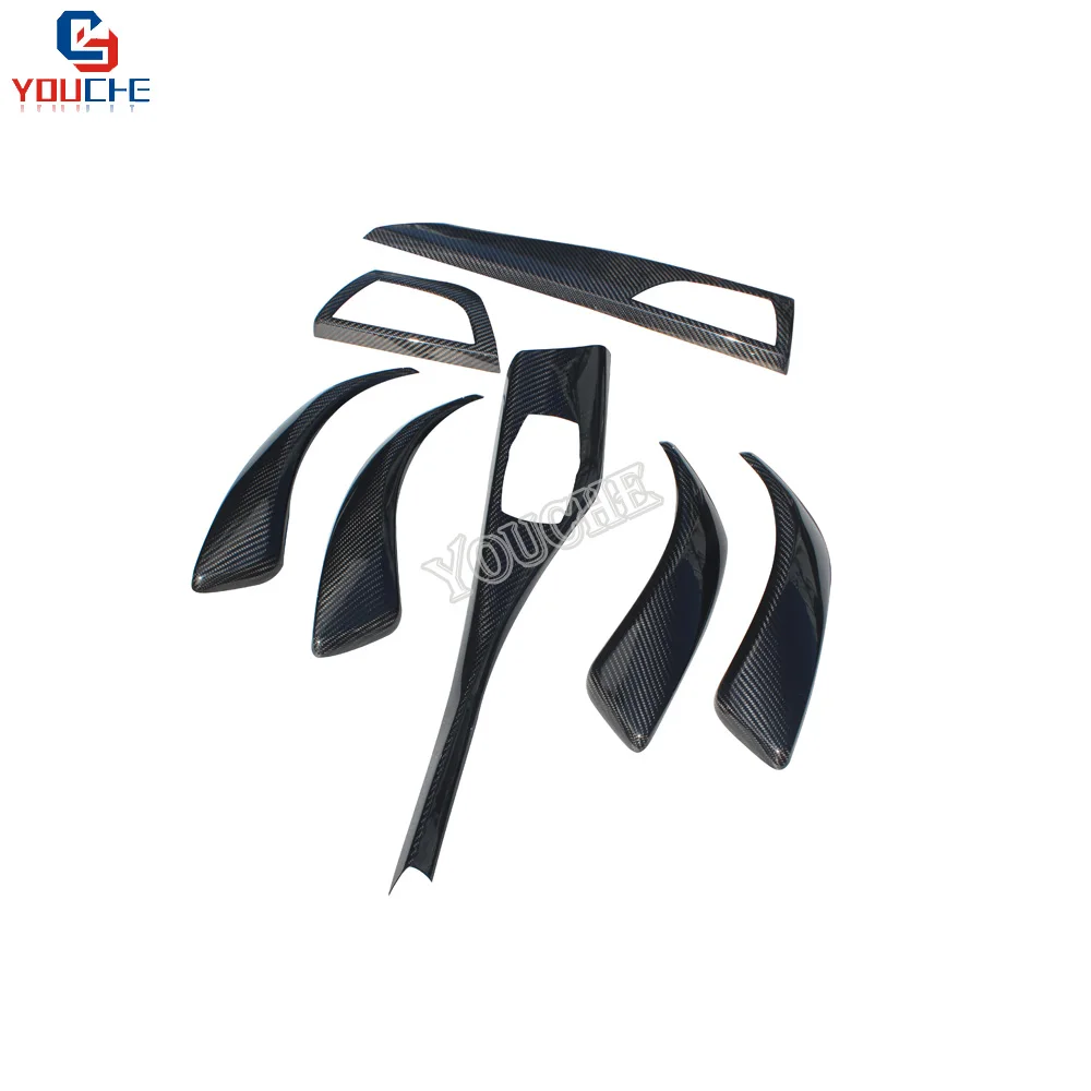 Carbon Fiber Interior Trim Accessories For BMW 1 Series F20 F21 Left Hand Drive 2012 - Present Decoration 7 Pieces / Set