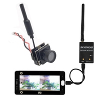 mini 5.8G FPV 48CH 25mW transmitter VTX-CAM with 600TVL camera and Skydroid OTG UVC Receiver for Android Mobile Phone Tablet