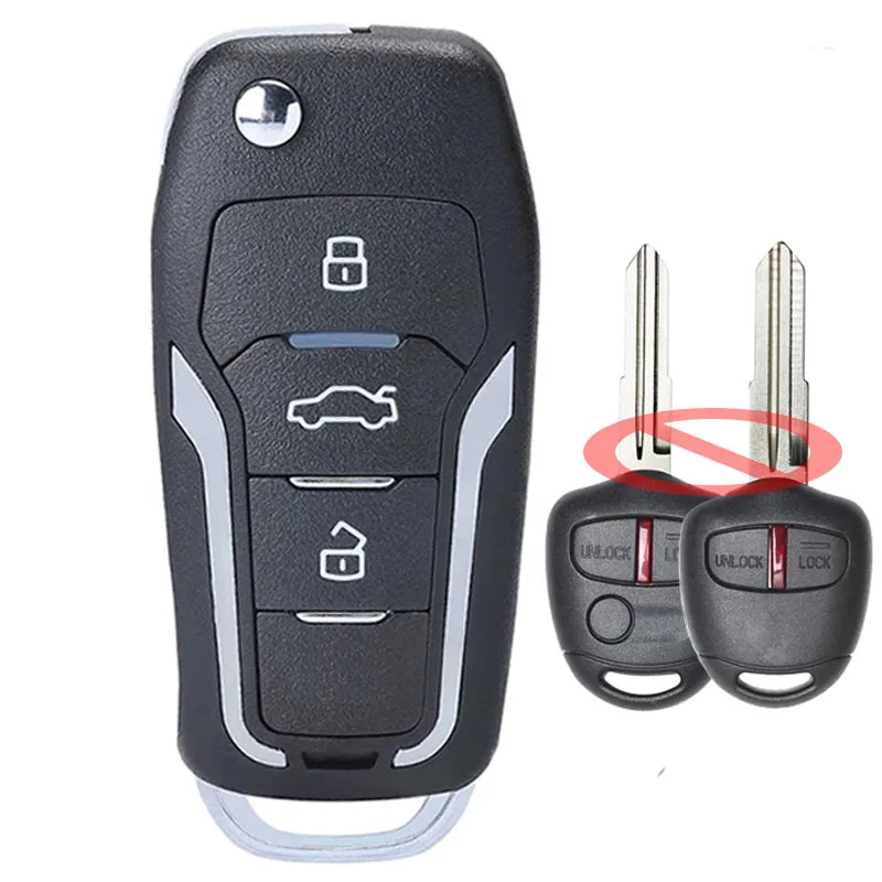 

Keyecu OUCG8D-576M-A G8D576MA 433MHz ID46 Chip Upgraded Flip Remote Car Key Fob for Mitsubishi Lancer CJ Sedan Hatch Wagon