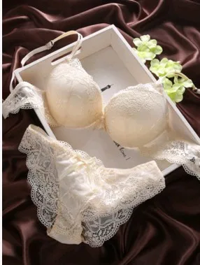 Europäischen Stil Sexy Bh Set Frauen Baumwolle Unterwäsche Sexy Spitze Höschen Weibliche Push-Up Büstenhalter Mode Einfarbig Dessous Set