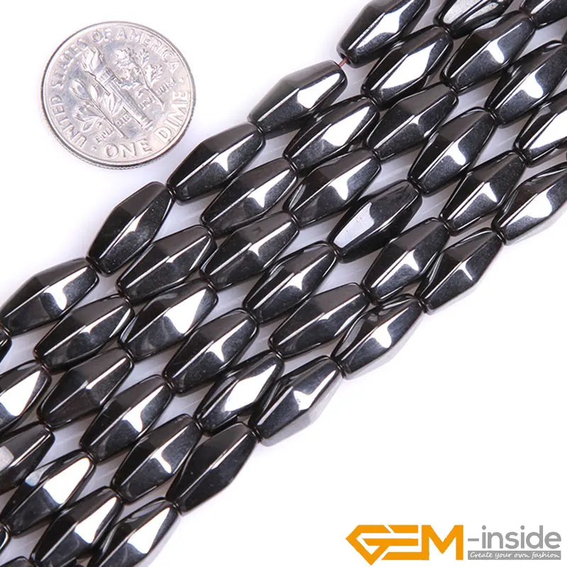 Natural Magnetic Black Hematite Bicone Beads For Jewelry Making Strand 15 inch DIY Jewelry Accessorries Bead For Men Women Gifts