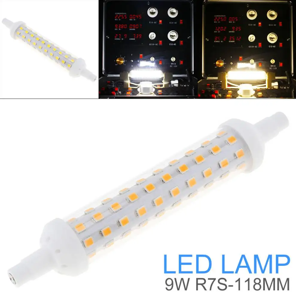 800LM 9W 80LEDs 118mm AC 220 - 240V R7S SMD 2835 Mini 360 Degrees Dimmable Warm White / Cool White with Horizontal Plug Light