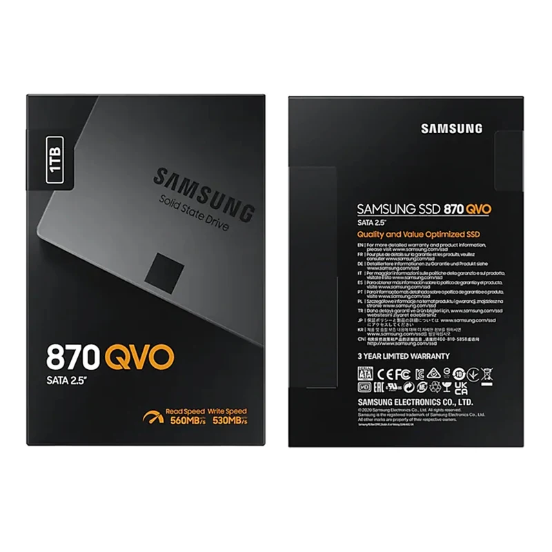 Samsung-ソリッドステートハードドライブ,100% オリジナル,870 qvo ssd,2テラバイト,1テラバイト,2.5 \