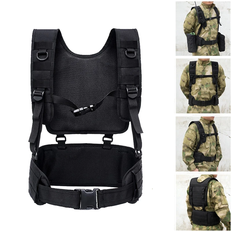 Tactical Chest Rig Vest Airsoft Hunting MOLLE Vest Outdoor Training Body Armor Military Combat Paintball Protective Equipment