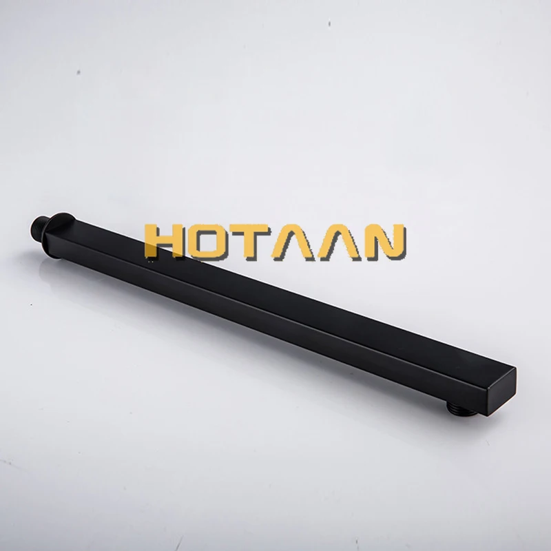 Matte Black 38cm Length Conseal Install Shower Fixed Connecting Pipe Wall Mounted Shower Arm For Shower Head Shower Accessory