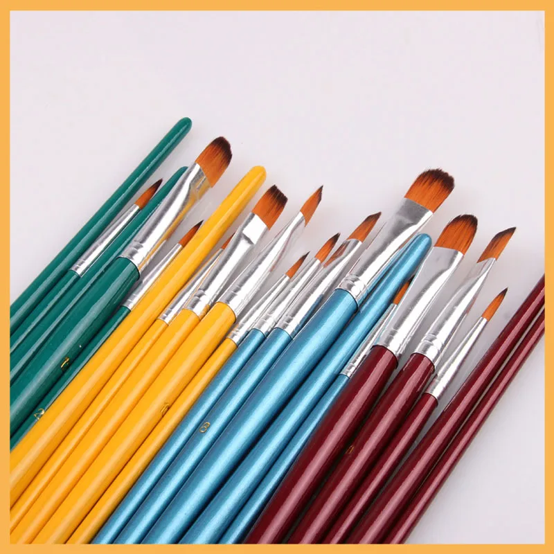 

5Pcs/Set Multi-Head Nylon Brush Pen, Wwatercolors,Acrylic And Oil Brushes Art Supplies Fine Art Painting Set High Quality 2# 6#