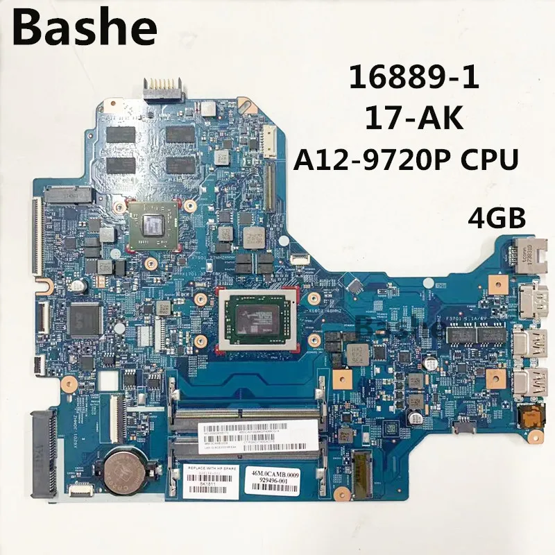 

For HP 17-AK laptop motherboard A12-9720P CPU independent graphics card 16889-1 4GB complete full test