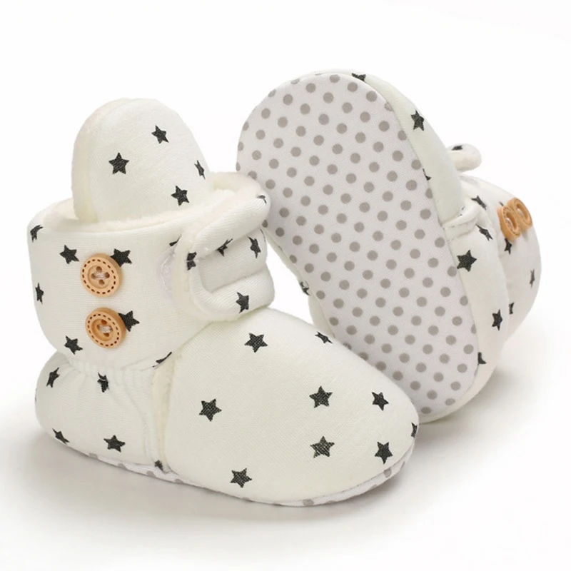 Neswborn BabyWarm Stern Schuhe Infant Junge Mädchen Soild Baumwolle Casual Schuhe Weichen Boden Kinder Ins Frist Wanderschuhe Neue Kommen