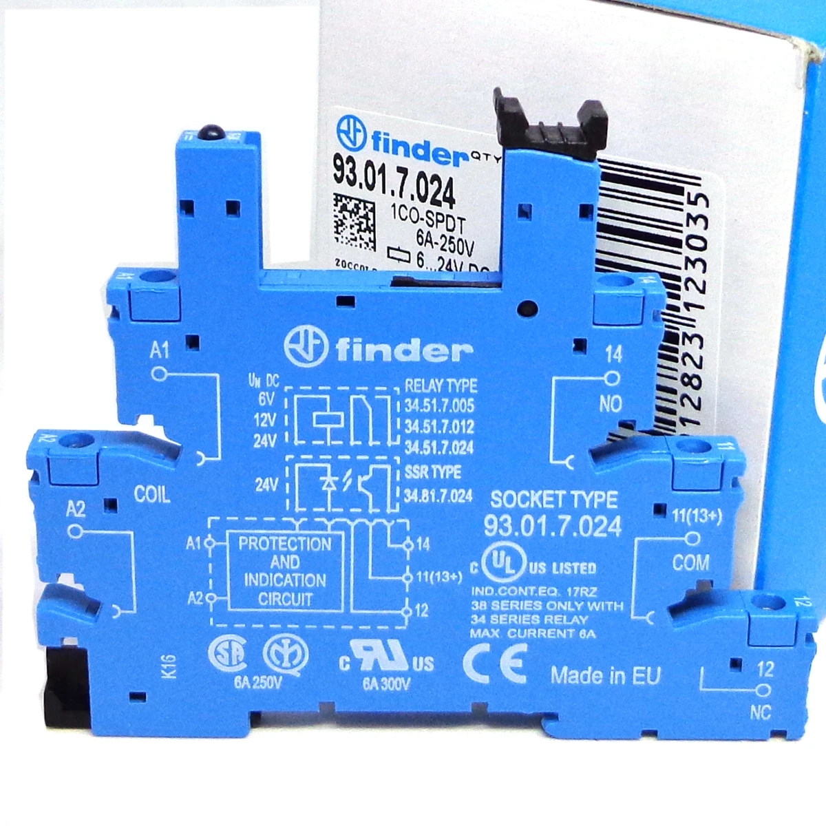 FINDER 100%-NEW 93.01.7.024 93.51.7.024 93.61.7.024 1PCS 93 SERIES Socket 6A 5PIN original