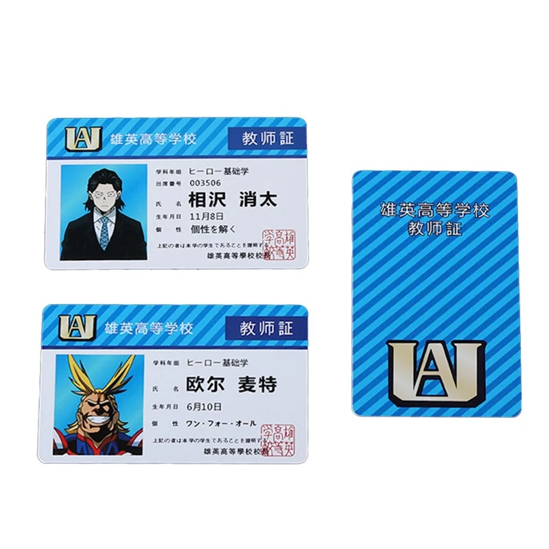 Anime Peripheral My Hero Academia PVC Student ID Card School Food Card