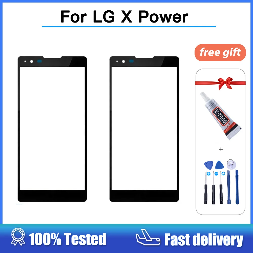 high quality Front Panel Lens Cover For LG X Power K220 LCD Display Digitizer Glass For LG X Power Xpower K220DS K220 LS755 K450