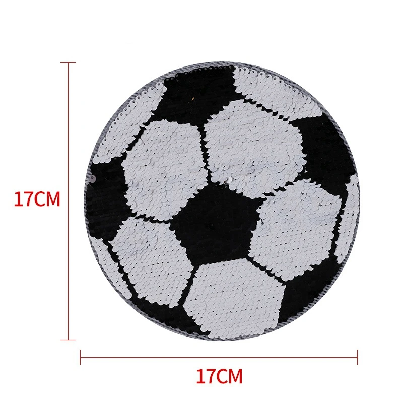 Large Football Applique reversible Sequins Score Letter Sewing Patches for Clothes DIY for girt T shirt transfers fashion Patch