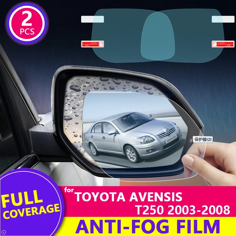 Full Cover Anti Fog Rainproof Film for Toyota Avensis T250 T25 2003~2008 Car Rearview Mirror Protective Film Accessories 2007