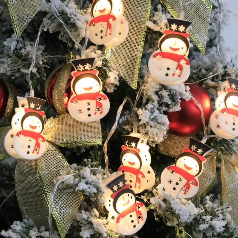 

9.9 Ft Christmas LED String Light 20 LED Xmas Tree Snowman Santa Claus String Light Christmas Festival Decor For Festive Party